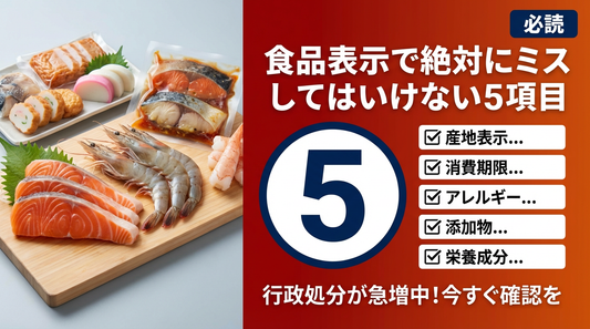 【水産加工品のネット販売】食品表示で絶対にミスしてはいけない5項目
